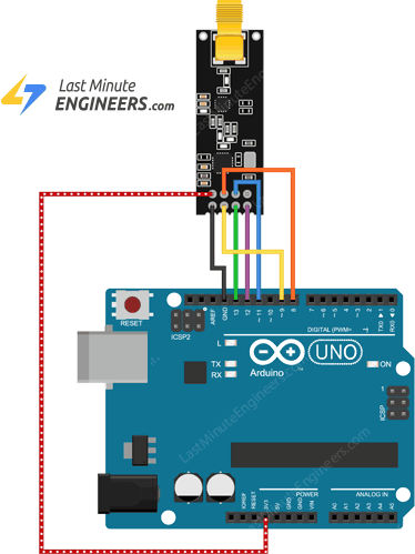 Схема подключения модуля nRF24L01+ PA/LNA к Arduino UNO