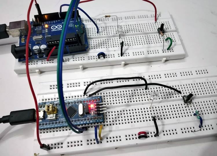 Cover Image I2C-связь на STM32 (STM32F103C8): обмен данными с Arduino